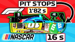 PIT STOP 💥 ¿El MÁS RÁPIDO FORMULA 1 vs NASCAR 🔥 vs INDYCAR vs FORMULA E vs WEC Repostajes  F1 [upl. by Vizzone556]