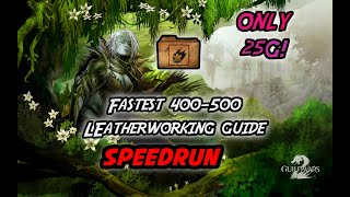 GW2 Fastest and Easiest 400500 Leatherworking Guide Leatherworking Speed Run 2020  Guild Wars 2 [upl. by Razid]