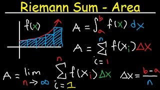 Riemann Sums  Midpoint Left amp Right Endpoints Area Definite Integral Sigma Notation Calculus [upl. by Ahsenet370]