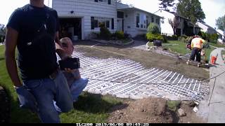 Heated Driveway Installation in 2 Minutes Electric [upl. by Arikahs158]