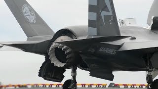 F35B Lightning II Vertical Landing and Takeoff Aboard the USS Wasp [upl. by Nivrag832]