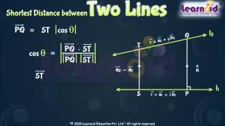 Class 12 Shortest Distance Between two Lines [upl. by Vasiliki779]