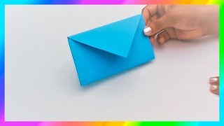 Cómo hacer SOBRES de papel sin pegamento★ Origami★Sobres para cartas  PapelyManualidades [upl. by Shalom]