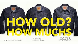 Levi’s Vintage Denim Jackets How To Date Them How To Rate Them And What Are They Worth [upl. by Ainek633]