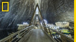 This Transylvanian Salt Mine is Now an Amusement Park  National Geographic [upl. by Gervais]