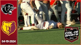 OFFICIAL HIGHLIGHTS  Burlingame at MenloAtherton Baseball [upl. by Adnohsal]