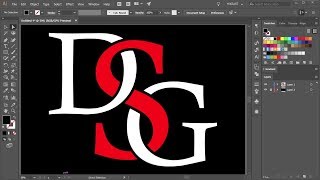 How to Overlap Letters in Adobe Illustrator  1 [upl. by Dric]