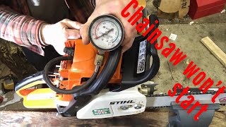 How to fix a chainsaw that won’t start [upl. by Lenoj]