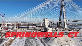 Springwells Ct  Gordie Howe International Bridge 4K [upl. by Brandtr573]