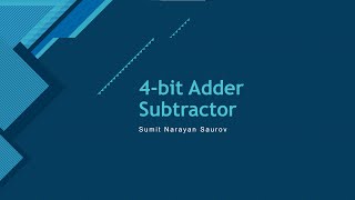 4 bit AdderSubtractor Quartus Simulation [upl. by Reidar]