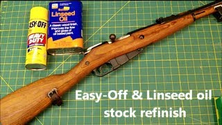 EasyOff Mosin Nagant stock refinish [upl. by Eikkin]