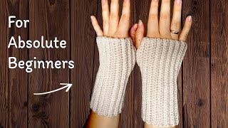 SO EASY Cute Crochet Fingerless Gloves [upl. by Amorete]