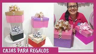 CÓMO HACER CAJAS PARA REGALO PASO A PASO Casa Carmelo [upl. by Ahsakal]