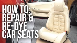 Repair and ReDye Cracked and Worn Leather Car Seats [upl. by Artenak]