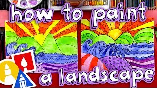 How To Paint A Beautiful Landscape for kids [upl. by Gauthier]