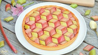 TARTE GÉOMÉTRIQUE fraise rhubarbe [upl. by Drews359]