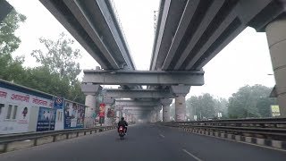 Driving on MehrauliGurgaon Road Sultanpur to DLF Cyber City  India [upl. by Chivers]