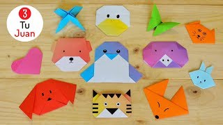 12 Figuras de Papel en ORIGAMI  Manualidades DIY 🎨  JuanTu3 [upl. by Zashin]