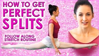 Perfect SPLITS Flexibility Stretch Challenge How To Do The Splits Class for Beginners Exercises [upl. by Htebaras321]