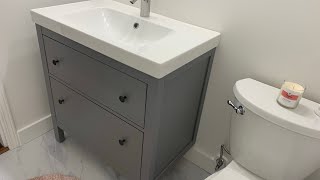 HOW TO install IKEA Hemnes  Odensvik  Dalskär bathroom vanity [upl. by Grefe247]