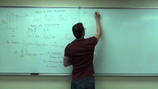 Calculus 1 Lecture 43 Area Under a Curve Limit Approach Riemann Sums [upl. by Normi318]