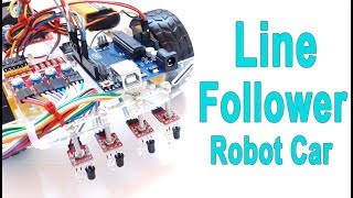 How to Make Arduino Line Following  Follower Robot Car [upl. by Scrivens327]