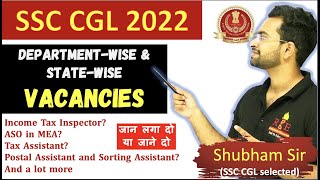 SSC CGL 2022 Statewise and Departmentwise Vacancies [upl. by Sproul890]