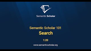 Semantic Scholar 101 Search [upl. by Emily]