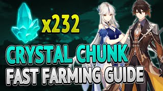 CRYSTAL CHUNK ALL Locations FAST FARMING ROUTE  Genshin Impact 25 [upl. by Atiruam87]