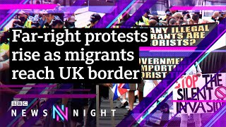 UK Border tensions Antiimmigration protests on the rise – BBC Newsnight [upl. by Sandro]