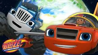 Blaze vs Crusher in the Race Around the World  5 Minute Episode blazeandthemonstermachines [upl. by Cherilynn499]