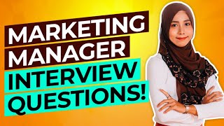 MARKETING MANAGER Interview Questions amp Answers PASS your Sales amp Marketing Interview [upl. by Amrak]