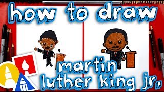 How To Draw Cartoon Martin Luther King Jr [upl. by Yonatan]