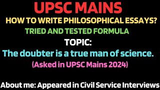 UPSC and UPPCS Mains Essay writing [upl. by Rasla708]