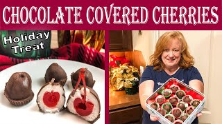 Easy Chocolate Covered Cherries  Holiday Treat [upl. by Atse]