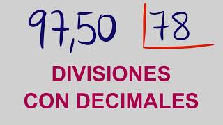 DIVISIONES DECIMALES  EJERCICIOS RESUELTOS [upl. by Pals912]