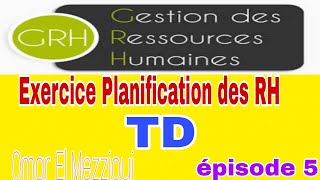 GRH  TD planification des ressources humaines PRH [upl. by Aeslahc]