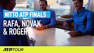 Round Table With Nadal Djokovic amp Federer  Nitto ATP Finals  ATP [upl. by Isa]