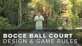 Bocce Ball Court Design Size and Rules [upl. by Nue]