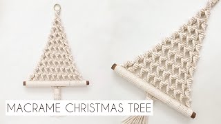 DIY MACRAME CHRISTMAS TREE TUTORIAL  INTERMEDIATE MACRAME PATTERN  CHRISTMAS CRAFTS [upl. by Kaspar]