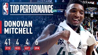 Donovan Mitchell Scores CAREERHIGH 41 Points Jazz Rookie Record  December 1 2017 [upl. by Steady]