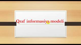 Qraf informasiya modeli [upl. by Cristabel]