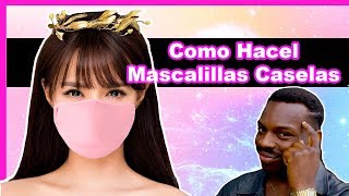 Como hacer MASCARILLAS de TELA Tapabocas barbijos cubrebocas FACIL en 3 min [upl. by Latrice]