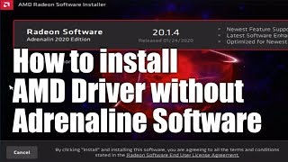 How to install AMD Drivers without the installing Adrenaline Software [upl. by Folsom]