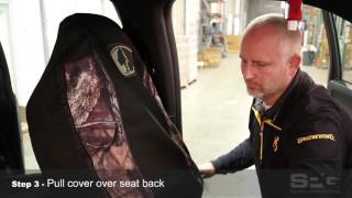 Universal Seat Cover Installation Video Auto [upl. by Ahrendt]