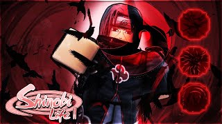 FULL ITACHI SHARINGAN SHOWCASE IN SHINOBI LIFE 2 ROBLOX [upl. by Sheedy270]