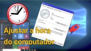 Como ajustar a hora do computador  Windows 10  ⌚ [upl. by Amorette]