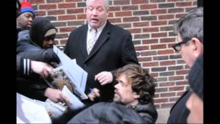 Peter Dinklage meets fans at Letterman Show [upl. by Hailahk]