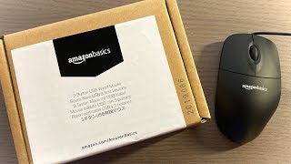 AmazonBasics 3Button USB Wired Mouse Unboxing [upl. by Desma]