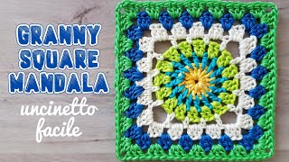 uncinetto facile  mattonella granny square MANDALA [upl. by Droffats]